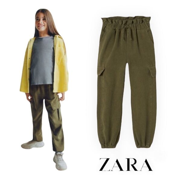 ZARA Kids | Green | CARGO PANTS - Picture 1 of 6